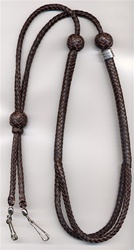 Adjustable braided lanyard